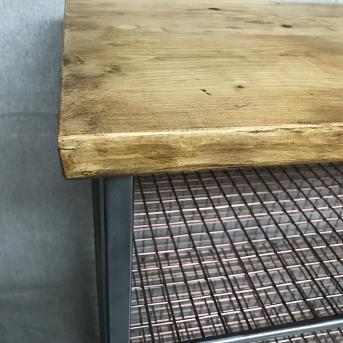 Bespoke industrial mesh shelving unit