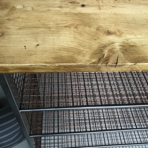 Bespoke industrial mesh shelving unit