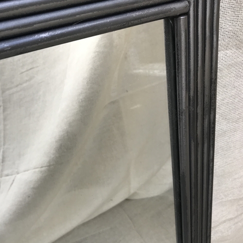 Industrial multi metal bar design mirror frame