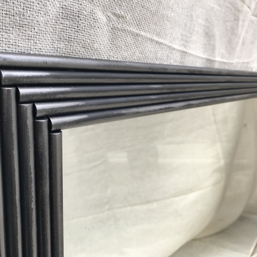 Industrial multi metal bar design mirror frame