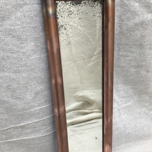 Copper pipe vintage mirror