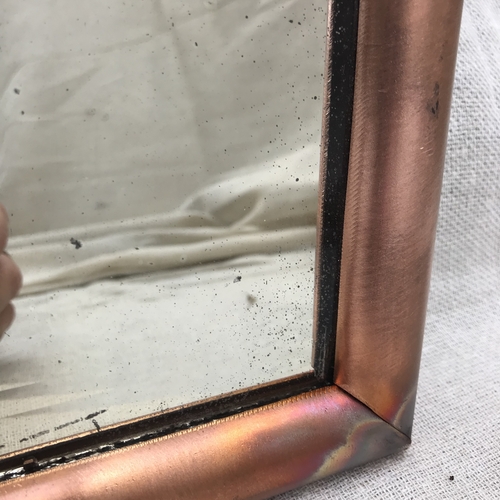 Copper pipe vintage mirror