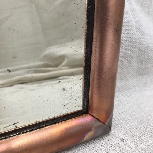 Copper pipe vintage mirror