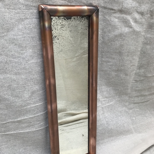 Copper pipe vintage mirror