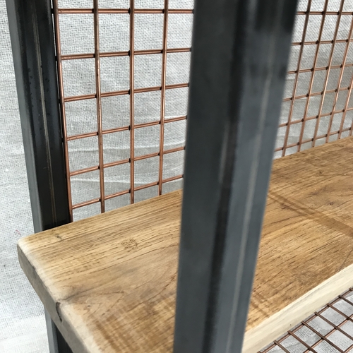 Industrial mini shelves with mesh backing