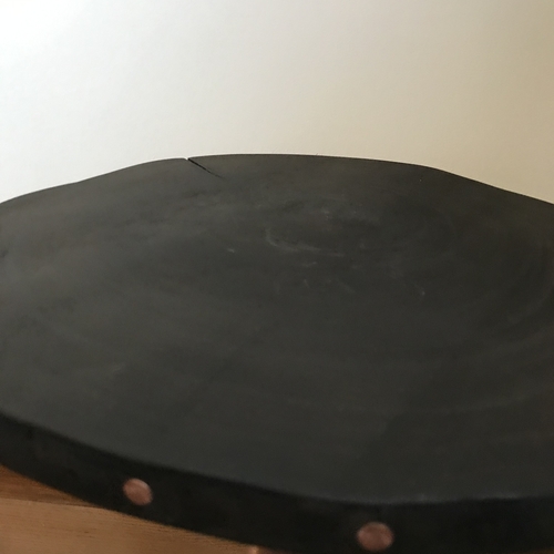 Black and rose gold upcycled stand/small table