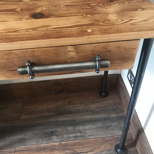 Bespoke industrial desk with shelves