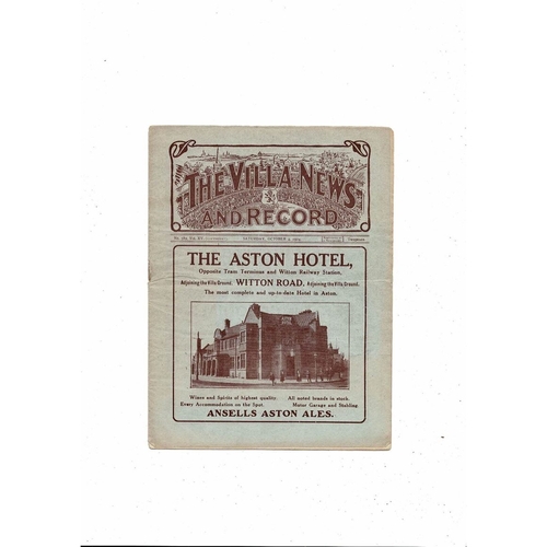 1924/25 Aston Villa v Huddersfield Town Football Programme