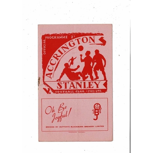 Accrington Stanley Home Football Programmes