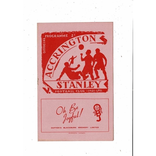 Accrington Stanley Home Football Programmes