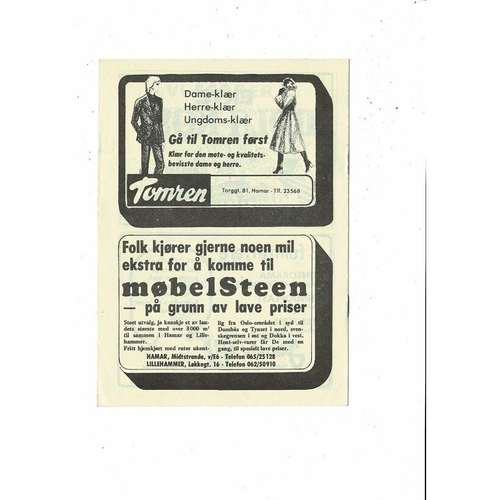 HAM - KAM v Manchester United Friendly Football Programme 1977/78