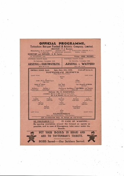 More Football Programmes listed today
