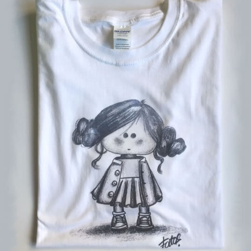 'Little Girl Doll' Adults T-Shirt