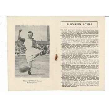 1952 Blackburn Rovers v Newcastle United FA Cup Semi Final Replay Programme @ Leeds