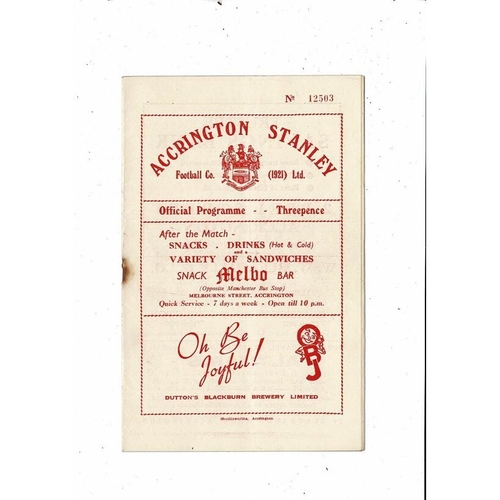 Accrington Stanley Home Football Programmes