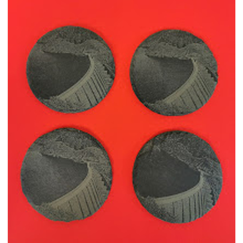 Slate coasters with a scene from Clywedog Dam Mid Wales engraved on them Set of 4