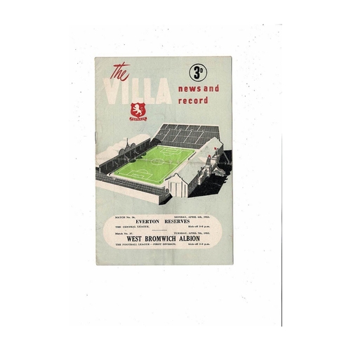Aston Villa Home Football Programmes