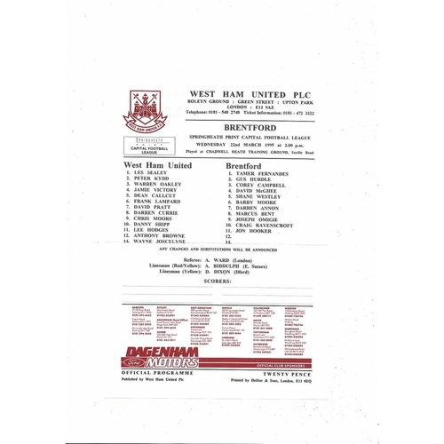 Capital League Football Programmes