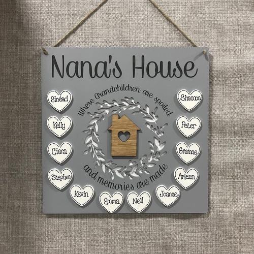 Personalised Grandparents Plaque with Grandchildren Names
