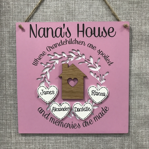 Personalised Grandparents Plaque with Grandchildren Names