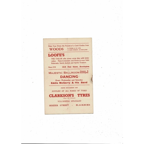 1956/57 Accrington Stanley v Crewe Alexandra Football Programme