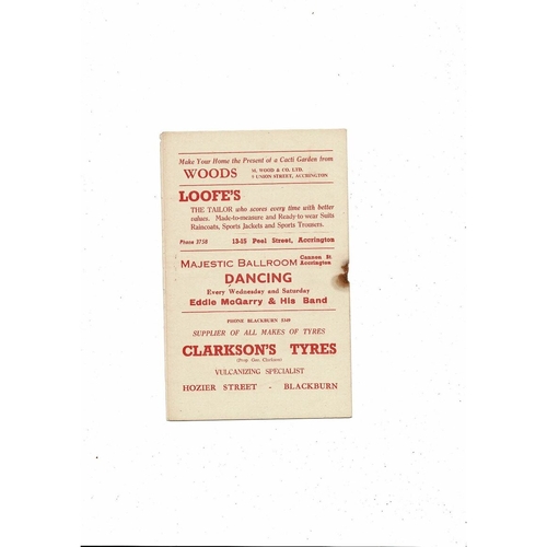 1956/57 Accrington Stanley v Darlington Football Programme