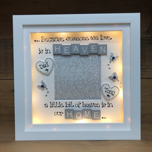 Customised Memorial Photo Frame | LED Memorial Picture Frame | Photo Frame| Heaven quote
