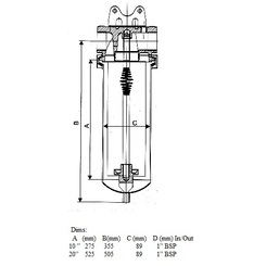 304 Stainless Steel Water Filter Housing