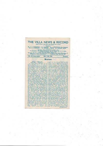 More Football Programmes listed today