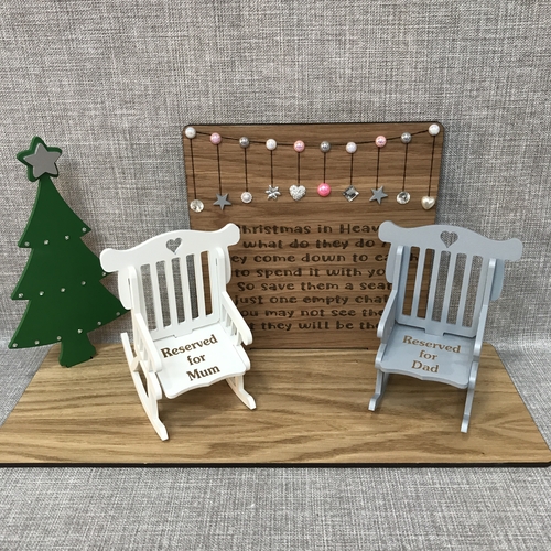 Christmas In Heaven Decoration | Customised Christmas Memorial | Save a Chair | Custom made Memorial Gift | Save A Seat