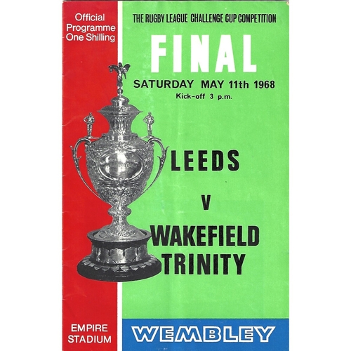1968 Leeds v Wakefield Trinity Rugby League Challenge Cup Final Programme
