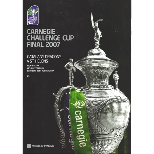 2007 Catalan Dragons v St. Helens Rugby League Challenge Cup Final Programme