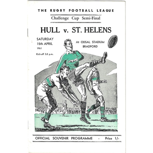 1961 Hull v St. Helens Rugby League Challenge Cup Semi Final Programme
