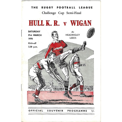 1970 Hull Kingston Rovers v Wigan Rugby League Challenge Cup Semi Final Programme