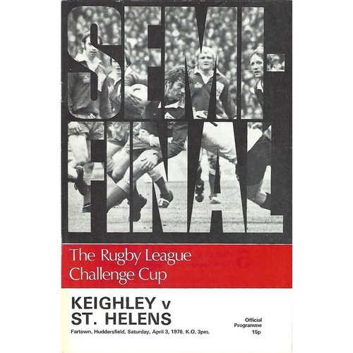 1976 Keighley v St. Helens Rugby League Challenge Cup Semi Final Programme