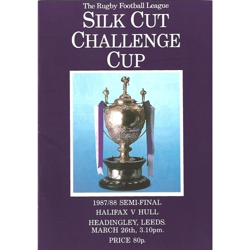 1988 Halifax v Hull Rugby League Challenge Cup Semi Final Programme