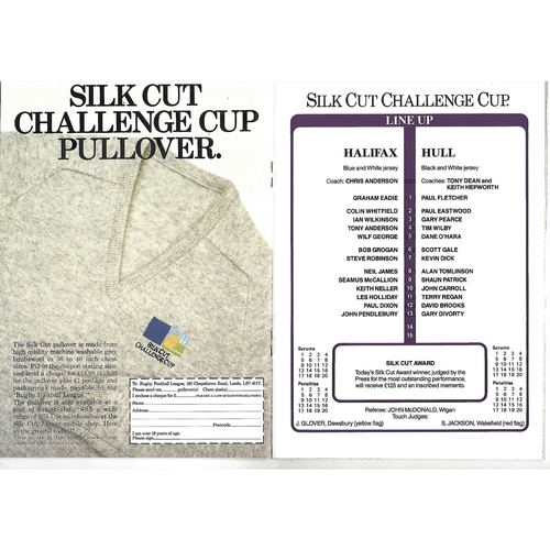 1988 Halifax v Hull Rugby League Challenge Cup Semi Final Programme