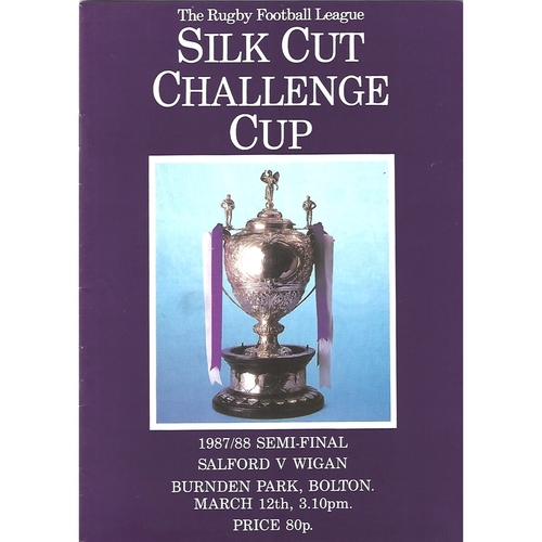 1988 Salford v Wigan Rugby League Challenge Cup Semi Final Programme
