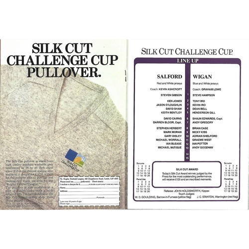 1988 Salford v Wigan Rugby League Challenge Cup Semi Final Programme