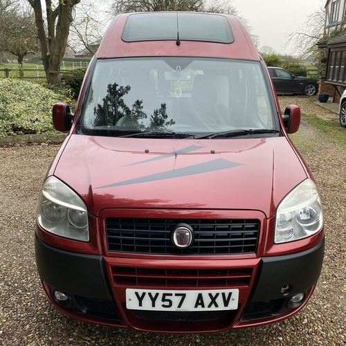 2007 (57)reg Fiat Doblo 1.9 M-Jet Micro Camper Van 2 Berth Red Metallic