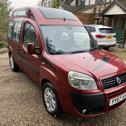 2007 (57)reg Fiat Doblo 1.9 M-Jet Micro Camper Van 2 Berth Red Metallic