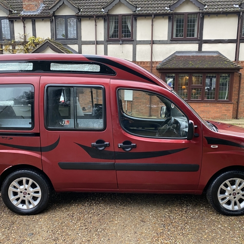 2007 (57)reg Fiat Doblo 1.9 M-Jet Micro Camper Van 2 Berth Red Metallic
