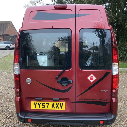 2007 (57)reg Fiat Doblo 1.9 M-Jet Micro Camper Van 2 Berth Red Metallic