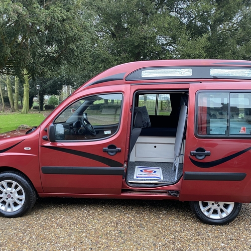 2007 (57)reg Fiat Doblo 1.9 M-Jet Micro Camper Van 2 Berth Red Metallic