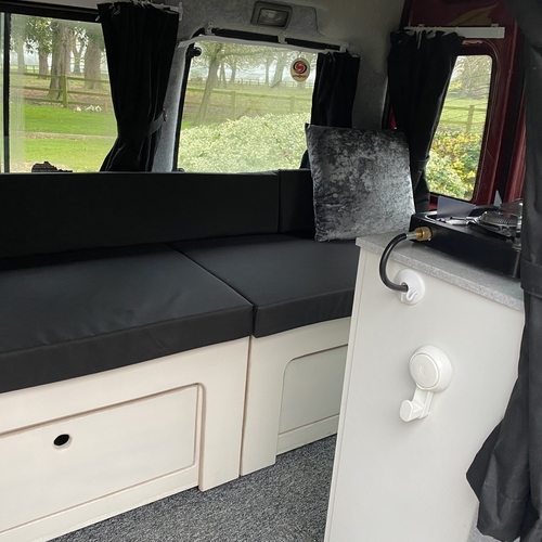 2007 (57)reg Fiat Doblo 1.9 M-Jet Micro Camper Van 2 Berth Red Metallic