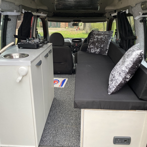 2007 (57)reg Fiat Doblo 1.9 M-Jet Micro Camper Van 2 Berth Red Metallic