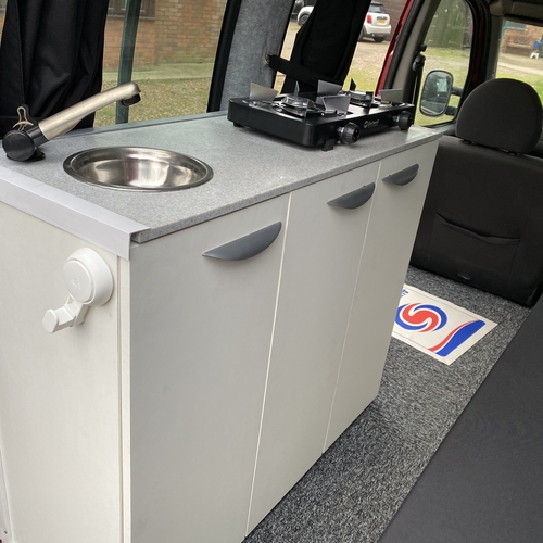 2007 (57)reg Fiat Doblo 1.9 M-Jet Micro Camper Van 2 Berth Red Metallic