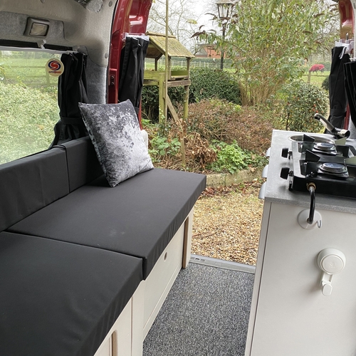 2007 (57)reg Fiat Doblo 1.9 M-Jet Micro Camper Van 2 Berth Red Metallic