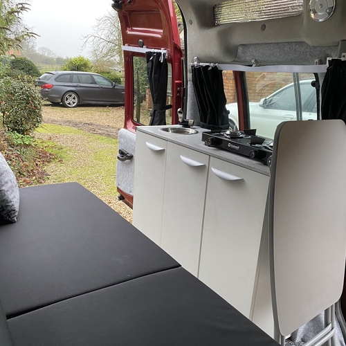 2007 (57)reg Fiat Doblo 1.9 M-Jet Micro Camper Van 2 Berth Red Metallic