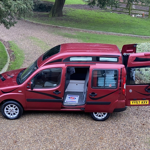 2007 (57)reg Fiat Doblo 1.9 M-Jet Micro Camper Van 2 Berth Red Metallic